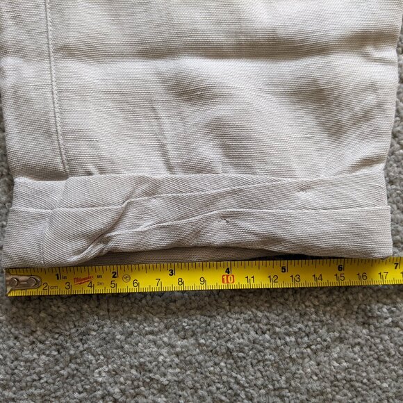Aritzia Wilfred Allant Cropped Linen Blend Trousers with silk tie, Ashen, Size 2 - Picture 6 of 9
